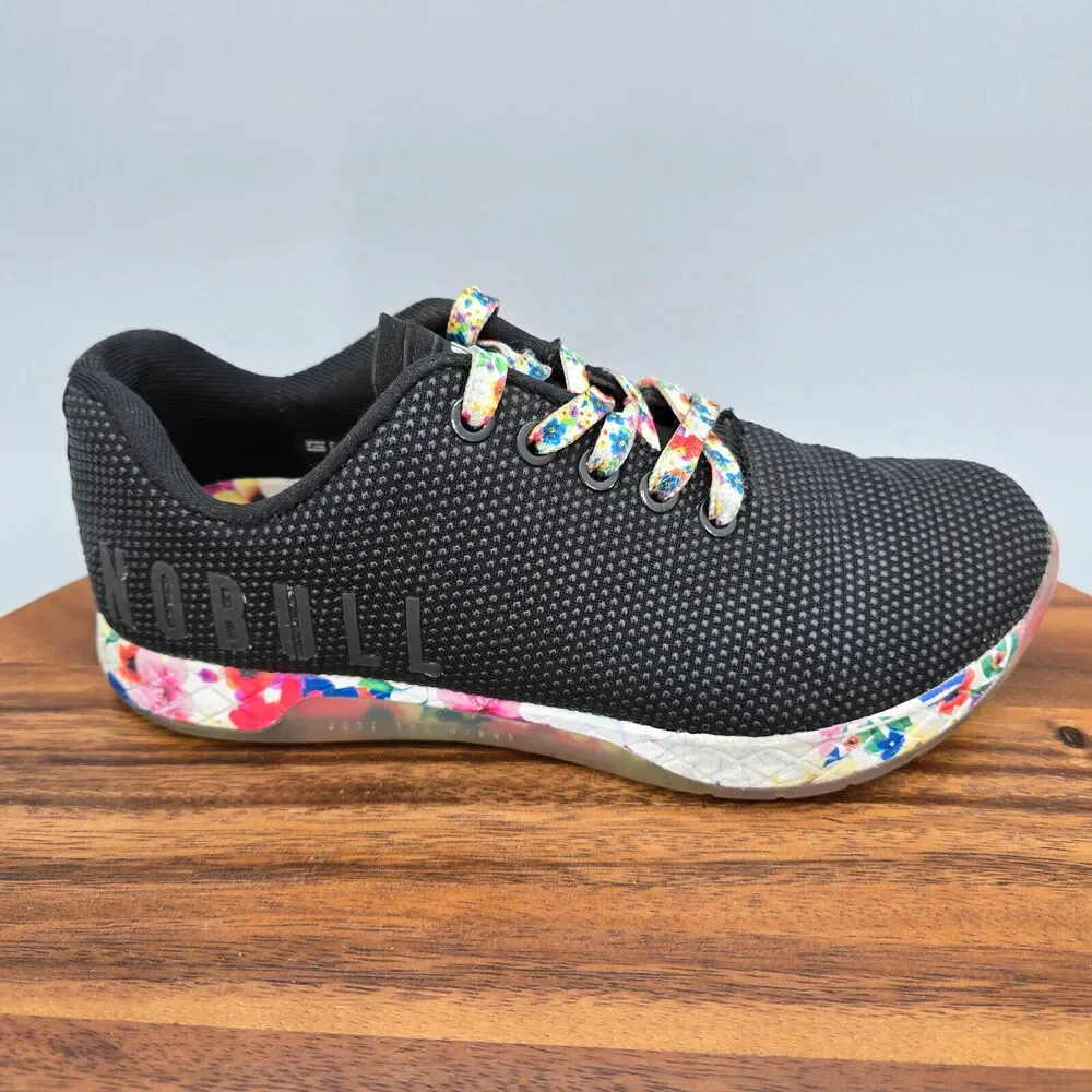 Nobull Shoes Women's 6 Black Multicolor Training Workout Gym Athletic Sneakers